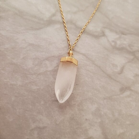 💖 Stella and Dot Clear Stone Aria Minimalist Pendant Necklace 💖 - Picture 7 of 8